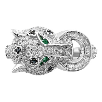 Sterling Silver CZ Cheetah Ring – view 6