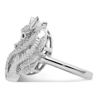 Sterling Silver CZ Unicorn Ring – view 5