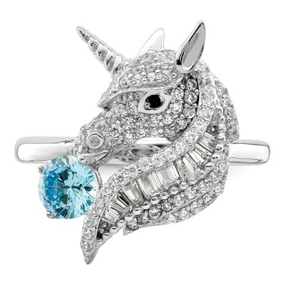 Sterling Silver CZ Unicorn Ring – view 6