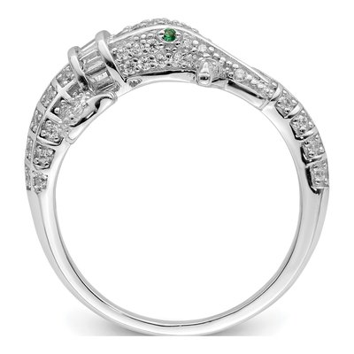 Sterling Silver CZ Alligator Ring – view 3