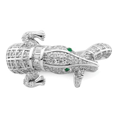 Sterling Silver CZ Alligator Ring – view 6