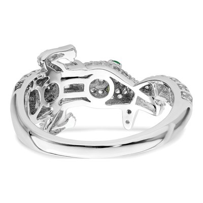 Sterling Silver CZ Alligator Ring – view 7