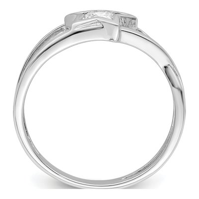 Sterling Silver CZ Star Ring – view 3