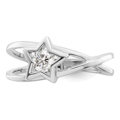 Sterling Silver CZ Star Ring – view 6