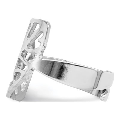 Sterling Silver Four Leaf Adjustable Ring – view 5