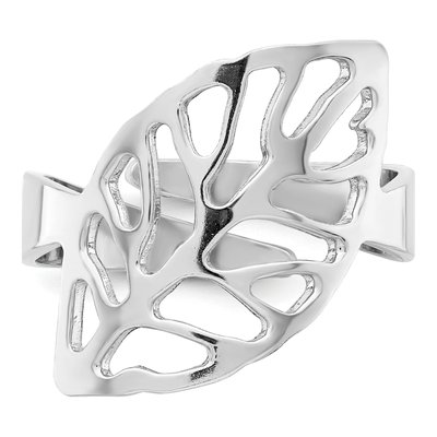 Sterling Silver Four Leaf Adjustable Ring – view 6