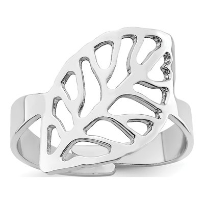 Sterling Silver Four Leaf Adjustable Ring
