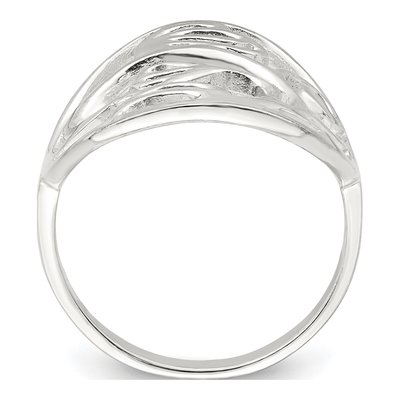 Sterling Silver Wavy Ring – view 3