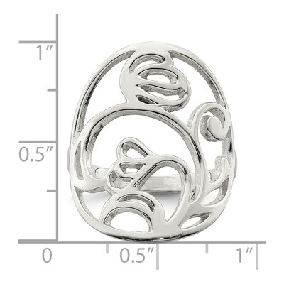 Sterling Silver Wavy Ring – view 4