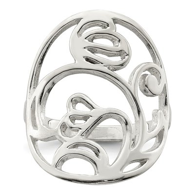 Sterling Silver Wavy Ring