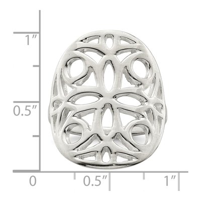 Sterling Silver Floral Ring – view 4