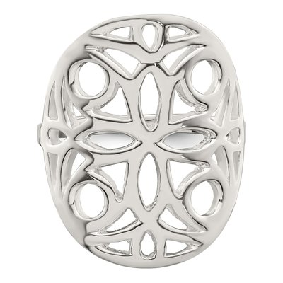 Sterling Silver Floral Ring – view 6