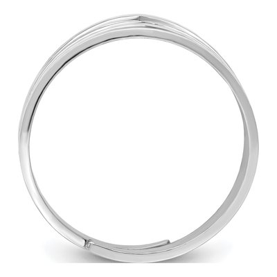 Sterling Silver 5.6mm Adjustable Four Band – view 3