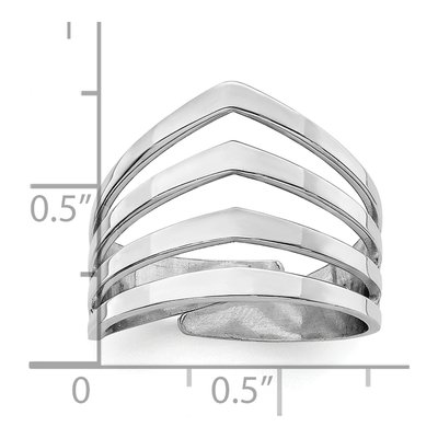 Sterling Silver 5.6mm Adjustable Four Band – view 4