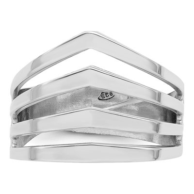 Sterling Silver 5.6mm Adjustable Four Band – view 6