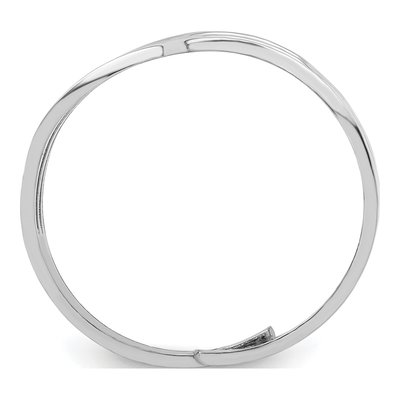 Sterling Silver Wavy Adjustable Ring – view 3
