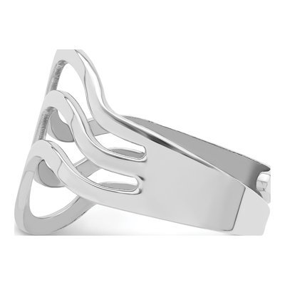 Sterling Silver Wavy Adjustable Ring – view 5