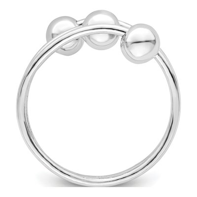 Sterling Silver Ball Ring – view 3
