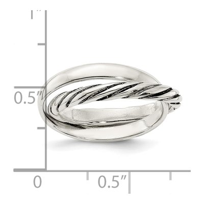 Sterling Silver Twisted Intertwined Ring – view 4