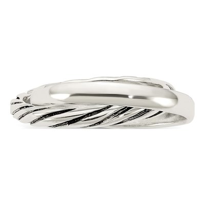 Sterling Silver Twisted Intertwined Ring – view 5