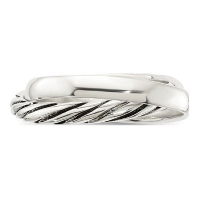 Sterling Silver Twisted Intertwined Ring – view 6