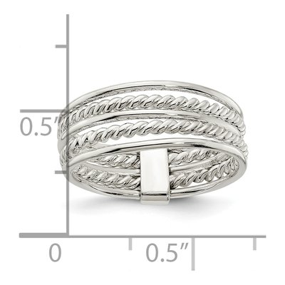 Sterling Silver Twisted Multiple Attached Ring – view 4
