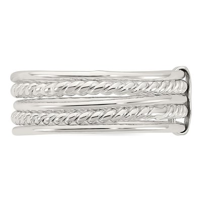Sterling Silver Twisted Multiple Attached Ring – view 5