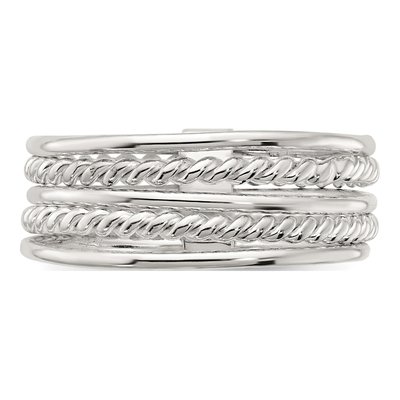 Sterling Silver Twisted Multiple Attached Ring – view 6