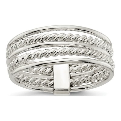 Sterling Silver Twisted Multiple Attached Ring