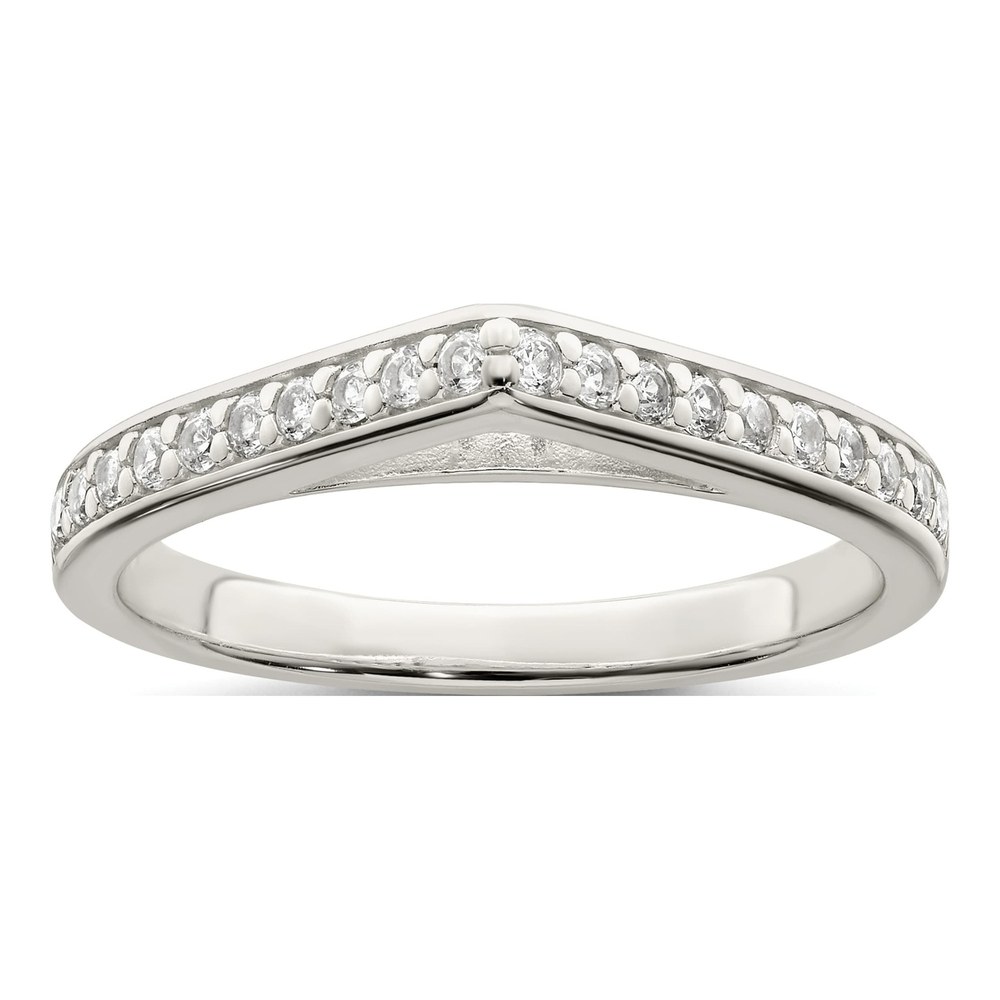 Sterling Silver CZ Pointed Ring
