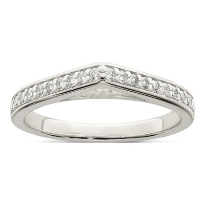 Sterling Silver CZ Pointed Ring