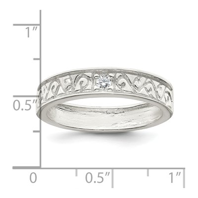 Sterling Silver CZ Fancy Ring – view 4