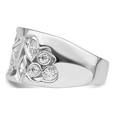 Sterling Silver CZ Multi-Shape Ring – view 5