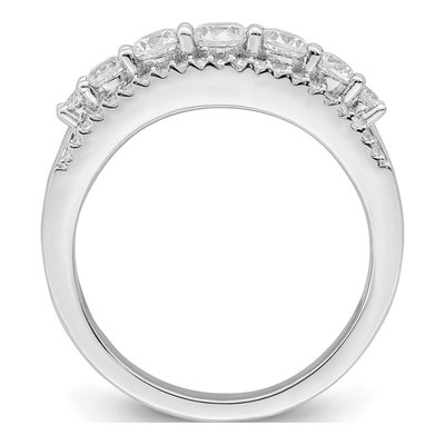 Sterling Silver CZ Pave Wedding Band – view 3