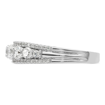 Sterling Silver CZ Pave Wedding Band – view 5