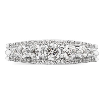 Sterling Silver CZ Pave Wedding Band – view 6