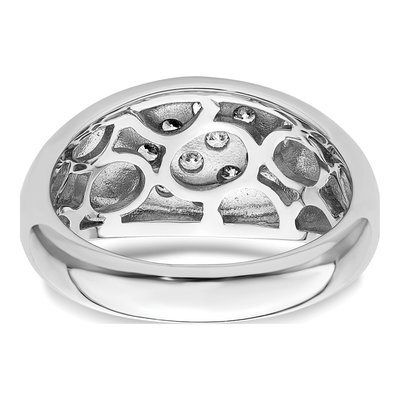 Sterling Silver CZ Oval Cluster Ring – view 7