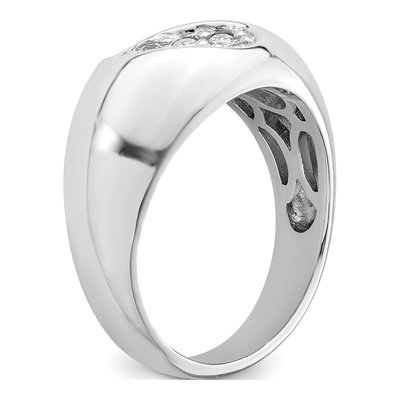 Sterling Silver CZ Oval Cluster Ring – view 8