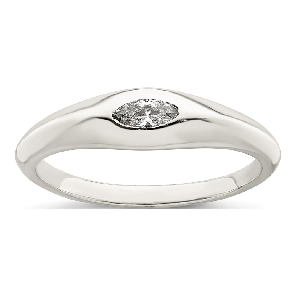 Sterling Silver CZ Marquise Ring