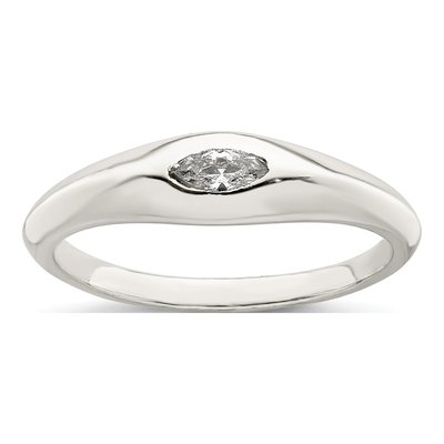 Sterling Silver CZ Marquise Ring