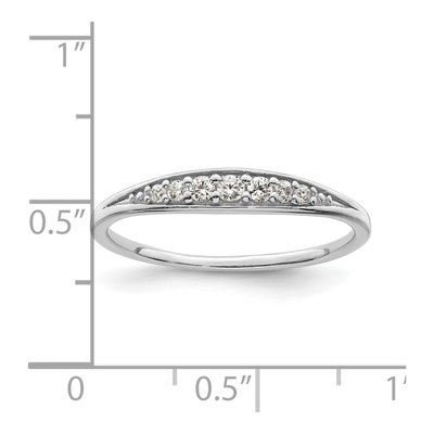 Sterling Silver CZ Tapered Ring – view 4