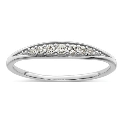 Sterling Silver CZ Tapered Ring