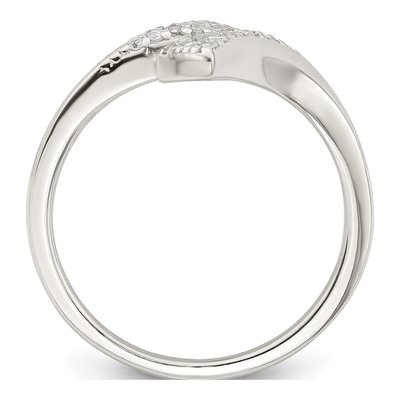 Sterling Silver CZ Bypass Ring – view 3