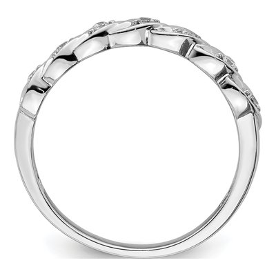 Sterling Silver CZ Twisted Ring – view 3