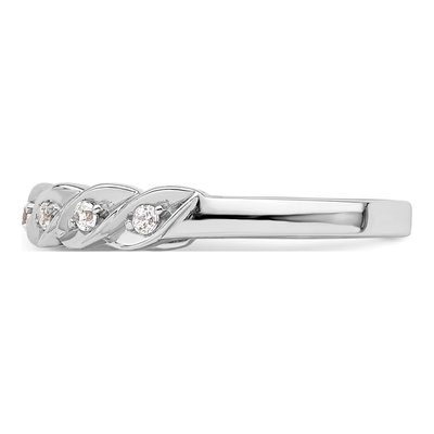 Sterling Silver CZ Twisted Ring – view 5