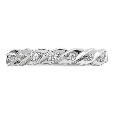 Sterling Silver CZ Twisted Ring – view 6