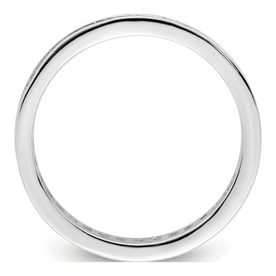 Sterling Silver CZ Channel Eternity Band – view 3