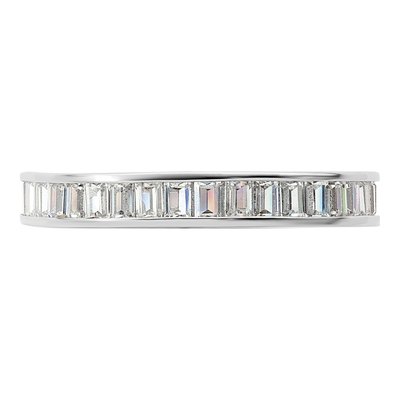 Sterling Silver CZ Channel Eternity Band – view 5
