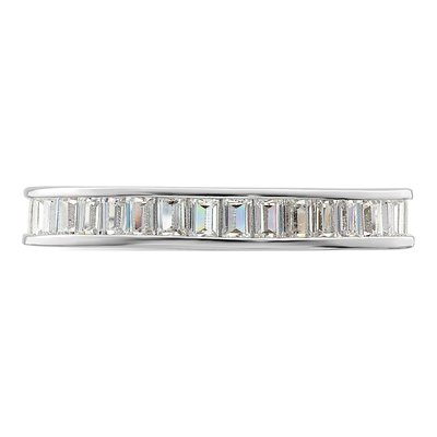 Sterling Silver CZ Channel Eternity Band – view 6