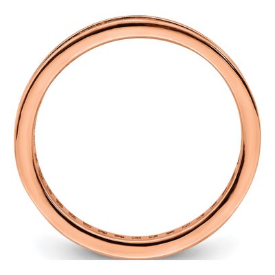 Rose Gold-Plated Sterling Silver CZ Channel Eternity Band – view 3